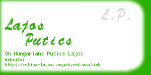 lajos putics business card
